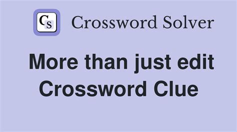 edit down crossword clue